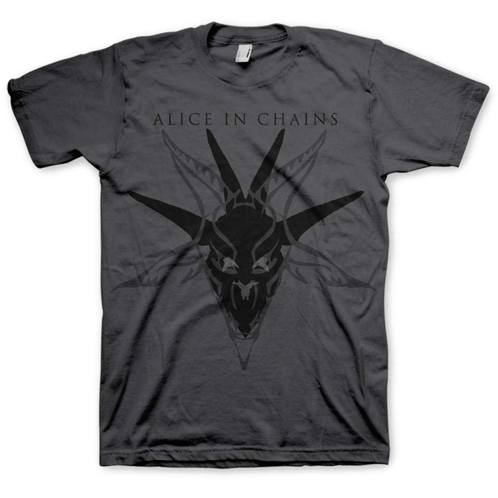 Alice In Chains - Black Skull Heren Tshirt - Grijs